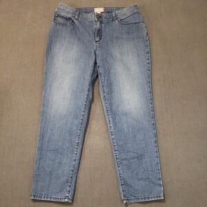 Chicos Jeans Womens Size 8 Chico 1.5 Mid Rise Straight Stretch